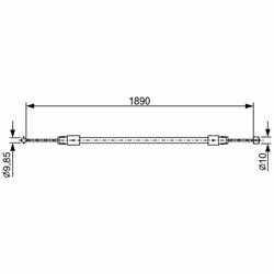 Câble de frein à main BOSCH 1 987 482 444