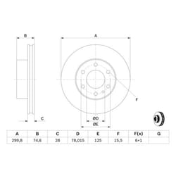 Disque de frein BOSCH 0 986 479 641, 1 pièce