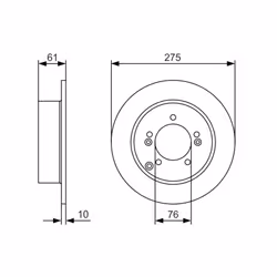 Disque de frein BOSCH 0 986 479 525 arrière, plein, 1 pièce - Vue supplémentaire 5