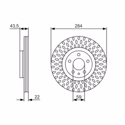 Disque de frein BOSCH 0 986 479 558 avant, ventilé, 1 pièce - Vue supplémentaire 7