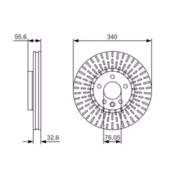 Disque de frein BOSCH 0 986 479 546 avant, ventilé, à haute teneur en carbone, 1 pièce - Vue supplémentaire 7