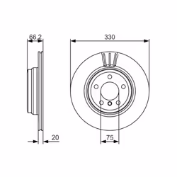 Disque de frein BOSCH 0 986 479 622 arrière, ventilé, à haute teneur en carbone, 1 pièce - Vue supplémentaire 7