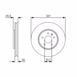Disque de frein BOSCH 0 986 479 667 avant, ventilé, à haute teneur en carbone, 1 pièce - Vue supplémentaire 7
