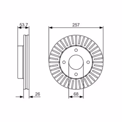 Disque de frein BOSCH 0 986 479 535 avant, ventilé, 1 pièce - Vue supplémentaire 7