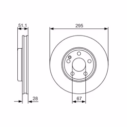 Disque de frein BOSCH 0 986 479 A01 avant, ventilé, à haute teneur en carbone, 1 pièce - Vue supplémentaire 7