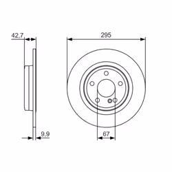 Disque de frein BOSCH 0 986 479 A04 arrière, plein, à haute teneur en carbone, 1 pièce - Vue supplémentaire 5