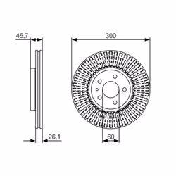 Disque de frein BOSCH 0 986 479 666 avant, ventilé, à haute teneur en carbone, 1 pièce - Vue supplémentaire 7
