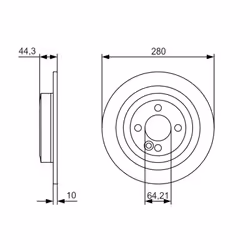Disque de frein BOSCH 0 986 479 A08 arrière, plein, à haute teneur en carbone, 1 pièce - Vue supplémentaire 7