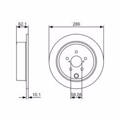 Disque de frein BOSCH 0 986 479 A10 arrière, plein, 1 pièce - Vue supplémentaire 7