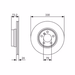 Disque de frein BOSCH 0 986 479 A06 avant, ventilé, à haute teneur en carbone, 1 pièce - Vue supplémentaire 7