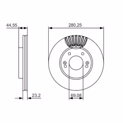 Disque de frein BOSCH 0 986 479 A12 avant, ventilé, 1 pièce - Vue supplémentaire 7