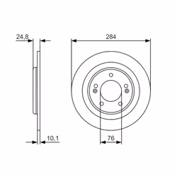 Disque de frein BOSCH 0 986 479 A13 arrière, plein, 1 pièce - Vue supplémentaire 7