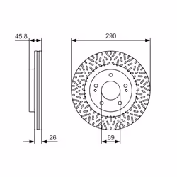 Disque de frein BOSCH 0 986 479 527 avant, ventilé, 1 pièce - Vue supplémentaire 7