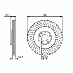 Disque de frein BOSCH 0 986 479 A31 avant, ventilé, à haute teneur en carbone, 1 pièce