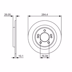 Disque de frein BOSCH 0 986 479 A47 arrière, plein, 1 pièce - Vue supplémentaire 7