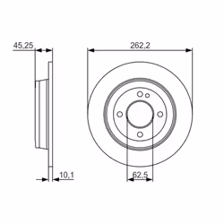 Disque de frein BOSCH 0 986 479 A44 arrière, plein, 1 pièce - Vue supplémentaire 7