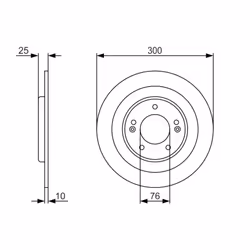 Disque de frein BOSCH 0 986 479 A46 arrière, plein, 1 pièce - Vue supplémentaire 7