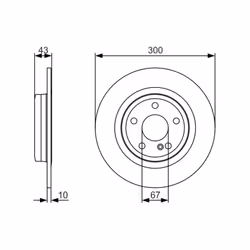 Disque de frein BOSCH 0 986 479 A38 arrière, plein, à haute teneur en carbone, 1 pièce
