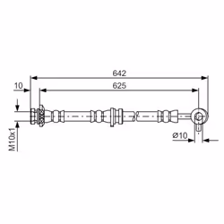 Flexible de frein BOSCH 1 987 481 572, gauche