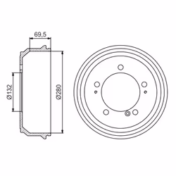 Tambour de frein BOSCH 0 986 477 169