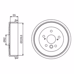 Tambour de frein BOSCH 0 986 477 168