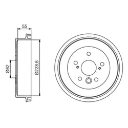 Tambour de frein BOSCH 0 986 477 168