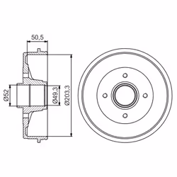 Tambour de frein BOSCH 0 986 477 196 - Vue supplémentaire 3