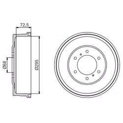 Tambour de frein BOSCH 0 986 477 210