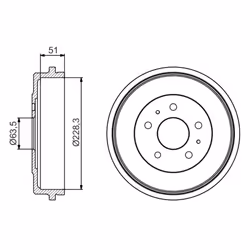 Tambour de frein BOSCH 0 986 477 219