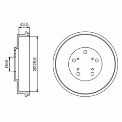Tambour de frein BOSCH 0 986 477 231