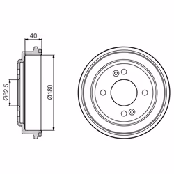 Tambour de frein BOSCH 0 986 477 216