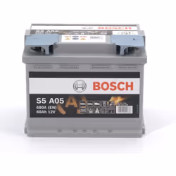 Catégorie : Batteries de voiture Technologie : AGM Tension : 12V Capacité : 60Ah Intensité de démarrage (CCA EN) : 680A (EN) ...