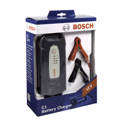 Bosch Chargeur C1 12V, 6/12 V, 0,8/3,8 A, universal, Noir, 190 mm, 80 mm