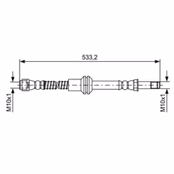 Flexible de frein BOSCH 1 987 481 609