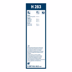 Balai d'essuie-glace BOSCH 3 397 011 812, Twin H283, 280mm, Arrière, 1 pièce - Vue supplémentaire 6
