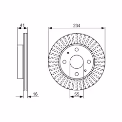 Disque de frein BOSCH 0 986 479 C18 avant, ventilé, 1 pièce - Vue supplémentaire 7