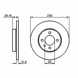 Disque de frein BOSCH 0 986 479 B30 avant, plein, 1 pièce - Vue supplémentaire 6