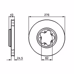 Disque de frein BOSCH 0 986 479 B28 avant, ventilé, 1 pièce - Vue supplémentaire 7