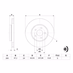Disque de frein BOSCH 0 986 479 B44 avant, ventilé, 1 pièce - Vue supplémentaire 7