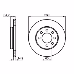Disque de frein BOSCH 0 986 479 B42 avant, ventilé, à haute teneur en carbone, 1 pièce - Vue supplémentaire 7