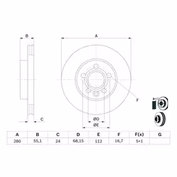 Disque de frein BOSCH 0 986 479 B50 avant, ventilé, 1 pièce - Vue supplémentaire 7