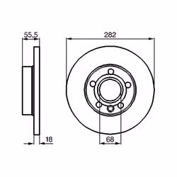 Disque de frein BOSCH 0 986 479 B54 avant, plein, 1 pièce - Vue supplémentaire 7