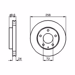 Disque de frein BOSCH 0 986 479 B25 avant, ventilé, 1 pièce - Vue supplémentaire 7
