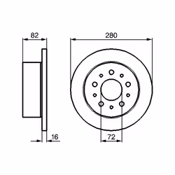 Disque de frein BOSCH 0 986 479 B63 arrière, plein, 1 pièce - Vue supplémentaire 7
