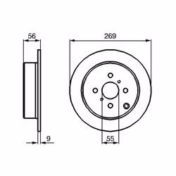Disque de frein BOSCH 0 986 479 B71 arrière, plein, 1 pièce - Vue supplémentaire 7