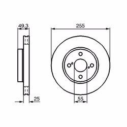 Disque de frein BOSCH 0 986 479 B70 avant, ventilé, à haute teneur en carbone, 1 pièce - Vue supplémentaire 7