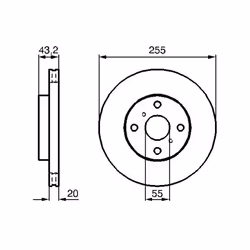 Disque de frein BOSCH 0 986 479 B60 avant, ventilé, 1 pièce - Vue supplémentaire 7