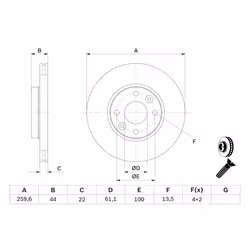 Disque de frein BOSCH 0 986 479 B73 avant, ventilé, 1 pièce - Vue supplémentaire 7