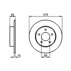 Disque de frein BOSCH 0 986 479 B64 arrière, plein, 1 pièce - Vue supplémentaire 7