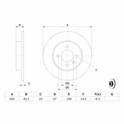 Disque de frein BOSCH 0 986 479 B85 arrière, plein, 1 pièce - Vue supplémentaire 7